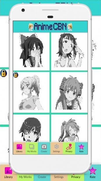 kawaii Anime & Manga - Color by Number for Android - Download