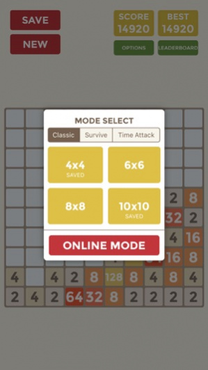 2048 Puzzle It is not only has classic (4x4) board size, but also supports  small (3x3), big (5x5), bigger (6x6), and huge (8x8) b…