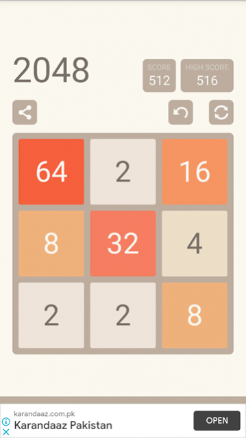 2048 Multi - 8x8, 6x6, 4x4 tiles in one app!