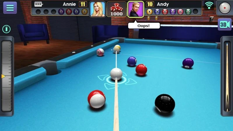 Review Screenshot - 3D Pool Ball, play online cuesports