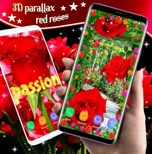 3D Red Rose Live HD Wallpaper 6.10.78 Screenshot