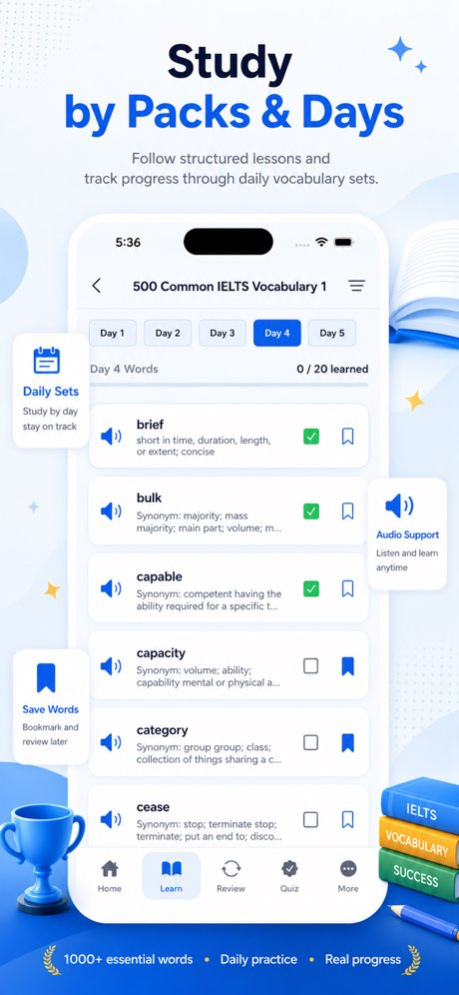 6000 IELTS Academic Vocabulary 2.1.2 Screenshot