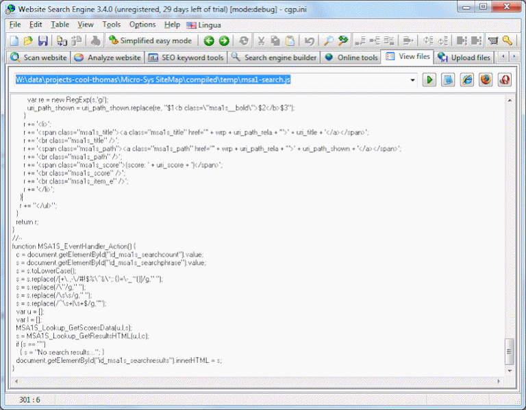 A1 Website Search Engine 12.0.2 Screenshot