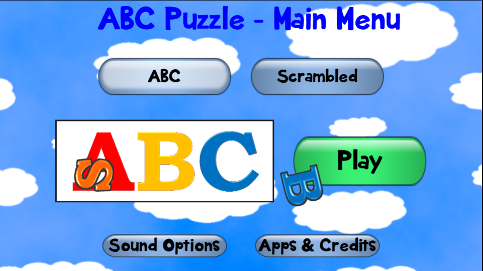 Alphabet Puzzle A-E Free Games online for kids in Nursery by Mr