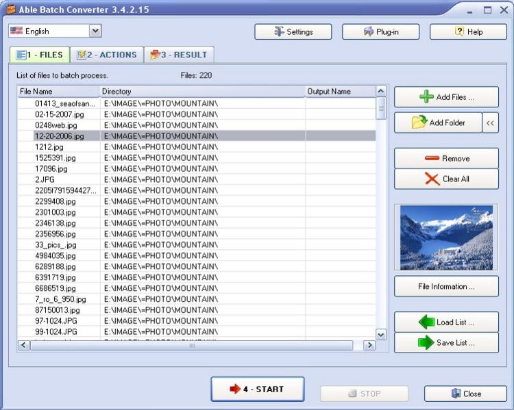 Able Batch Image Converter 3.25.3.12 Screenshot