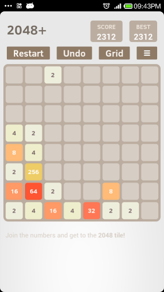 2048 Multi - 8x8, 6x6, 4x4 tiles in one app!