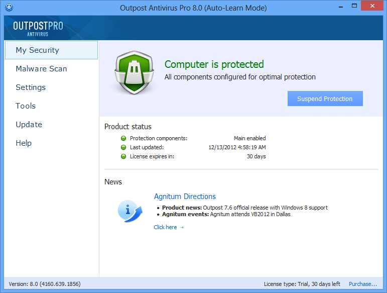 Agnitum Outpost Antivirus Pro (64-bit) Free Download