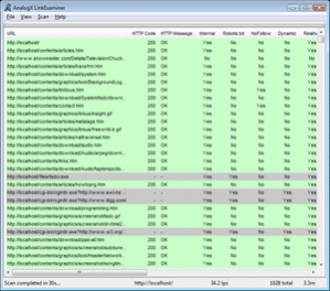 Review Screenshot - AnalogX LinkExaminer review