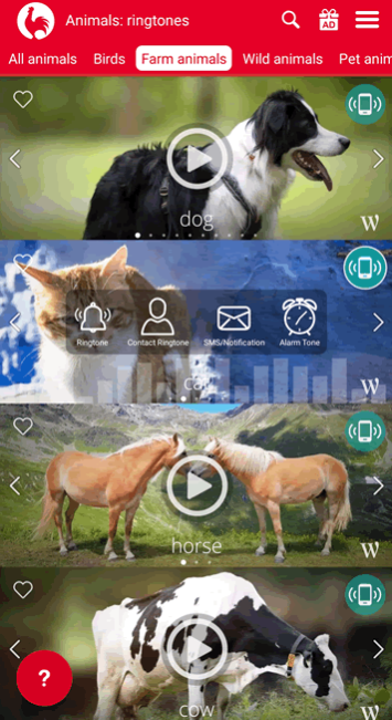 Animals: Ringtones