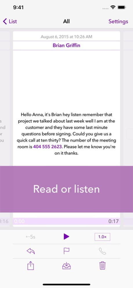 Answer Cloud Visual Voicemail 2.3.0 Screenshot