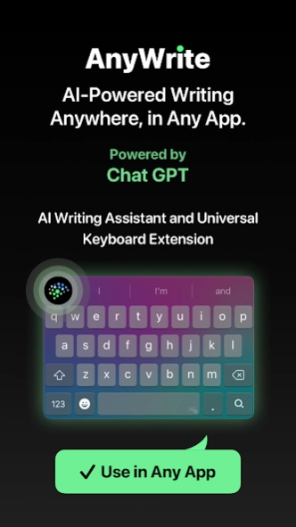 AnyWrite: AI Writing Keyboard Screenshot