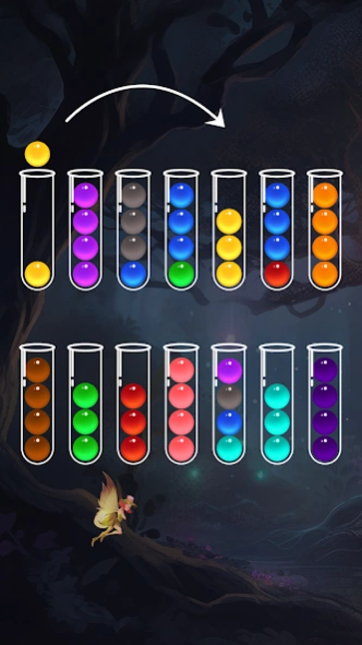 Review Screenshot - Color Puzzle Game – Can You Sort the Balls in Order of their Color?