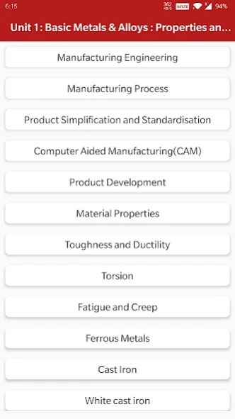 Basic Manufacturing Process Screenshot