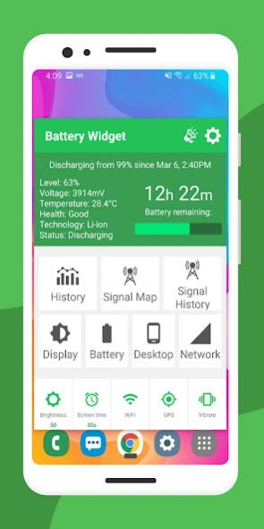 Review Screenshot - Battery Widget – Find out How Much Battery You Have Left