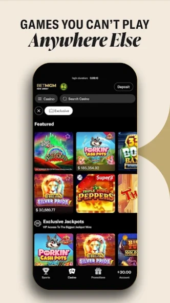 BetMGM Casino - Real Money 26.09.03 Screenshot