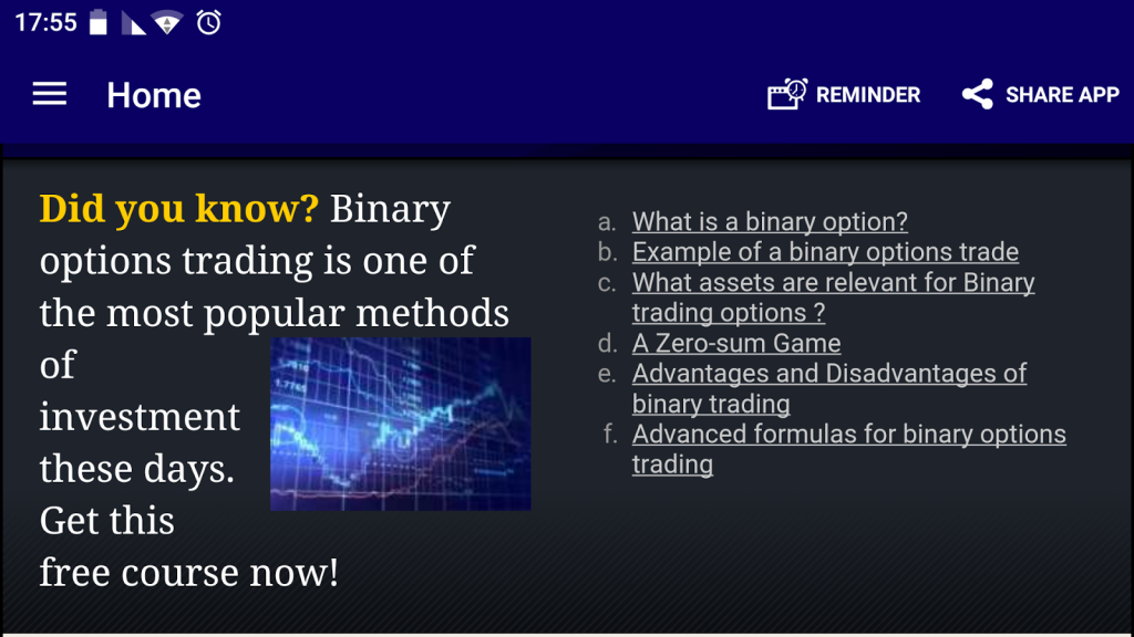 binary options trading method