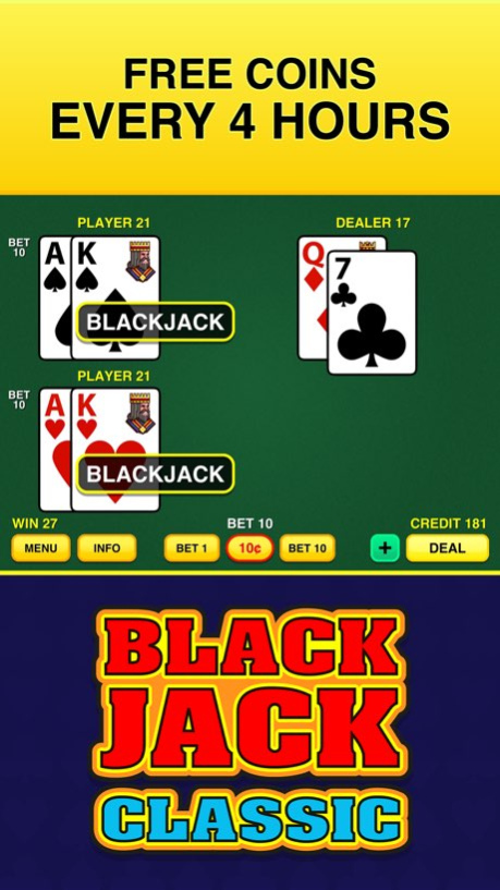 Blackjack Classic - FREE 21 Vegas Casino Video Blackjack Game 1.0.1 Screenshot