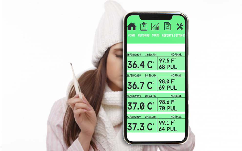 Body temperature outlet diary app