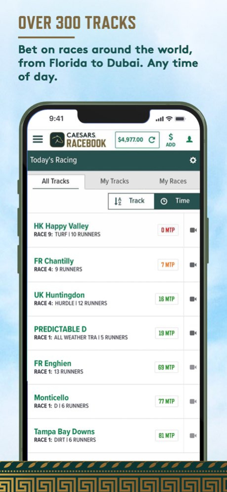 Caesars Racebook 1.7.0 Screenshot
