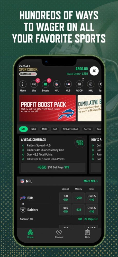 Caesars Sportsbook Wyoming 5.8.1 Screenshot