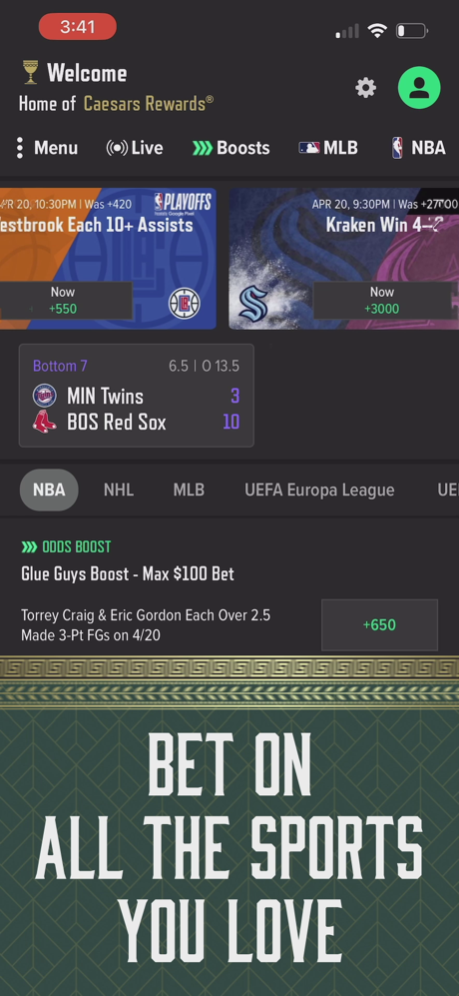 Caesars Sportsbook Wyoming 5.8.1 Screenshot