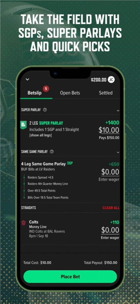 Caesars Sportsbook Wyoming 5.8.1 Screenshot
