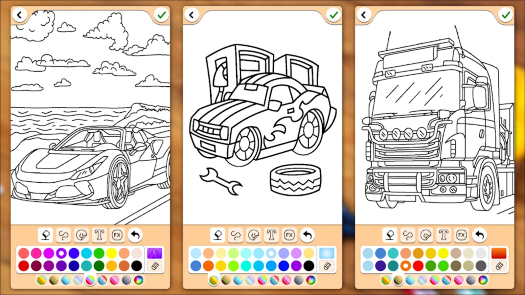 Review Screenshot - An Exciting Coloring Game Based Around Cars