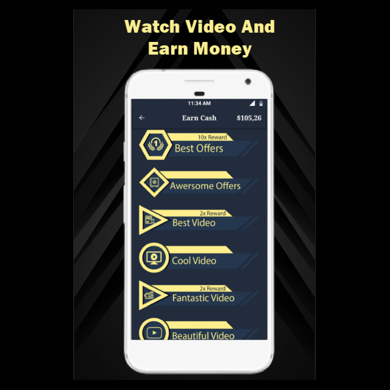 Watch video and new arrivals earn money apk