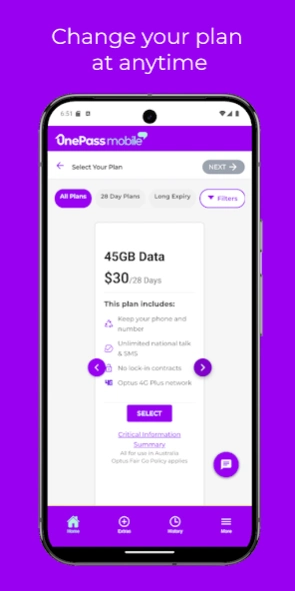 OnePass mobile Screenshot