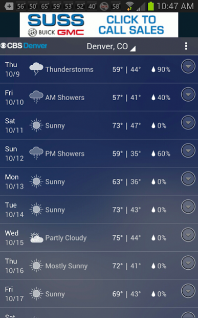 CBS Denver Weather 5.3.705 Screenshot