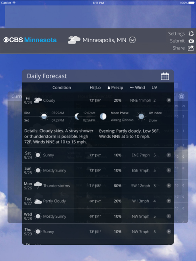 CBS Minnesota Weather 5.7.204 Screenshot
