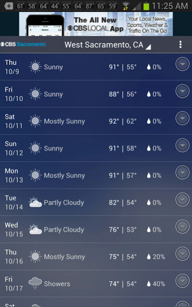 CBS Sacramento Weather 5.5.905 Screenshot