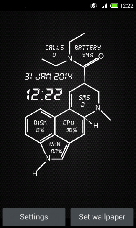 Chemical Clock Live Wallpaper  Free Download