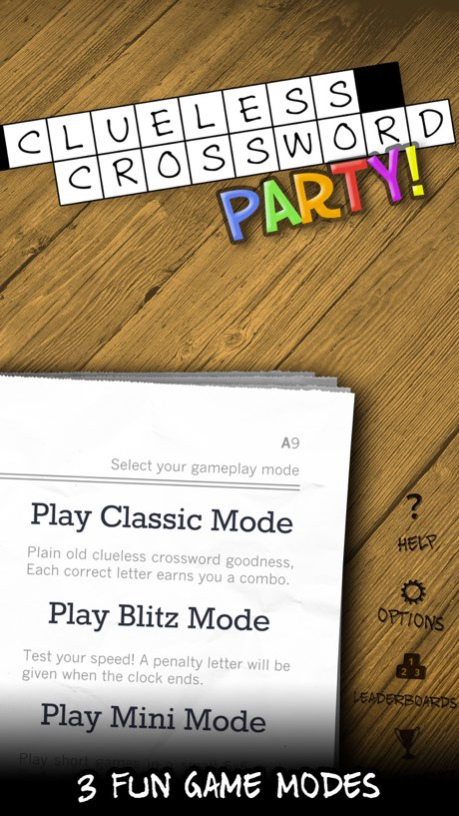 Clueless Crossword Party! Lite 1.1 Screenshot