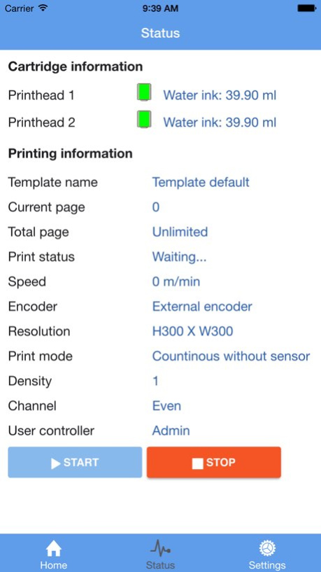 CM200 Printer Screenshot
