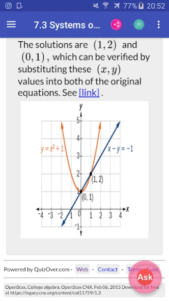 College Algebra Textbook Screenshot