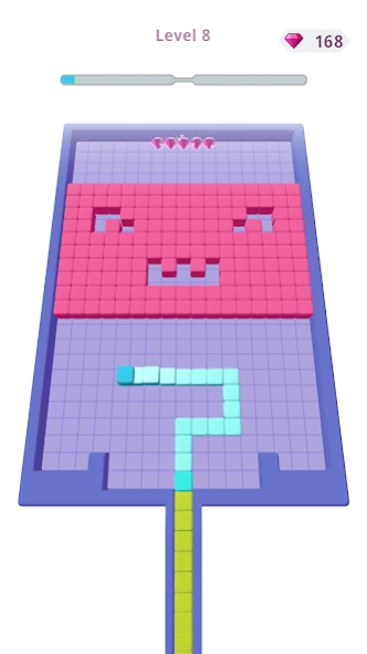 Review Screenshot - 3D Puzzle – Can You Fill the Board with Color