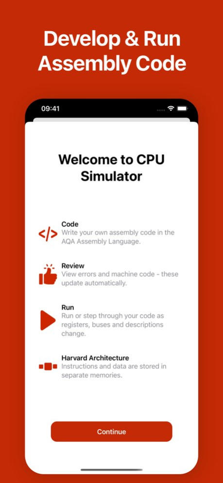 CPU Simulator Screenshot