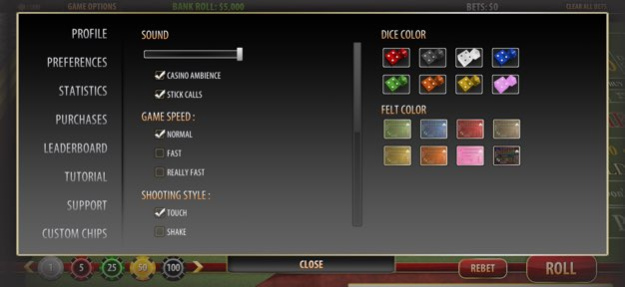 Craps Master 3D 2.2 Screenshot