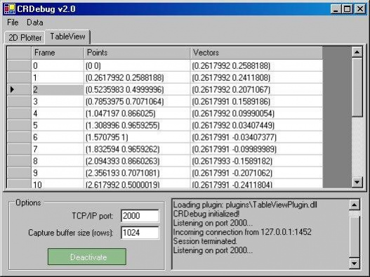 CRDebug 3 Screenshot