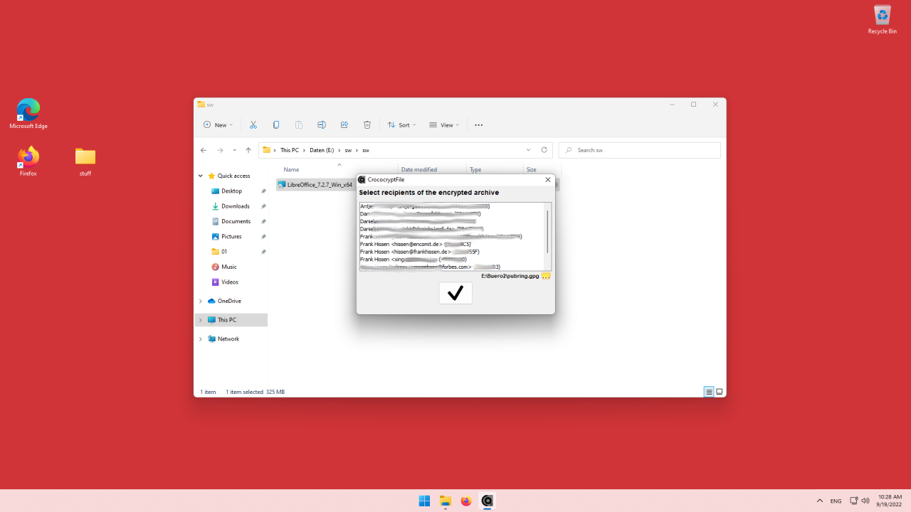 CrococryptFile 1.6a Screenshot
