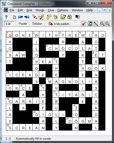 legend maker crossword clue