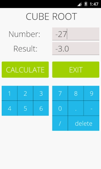 Cube Root Calculator Screenshot