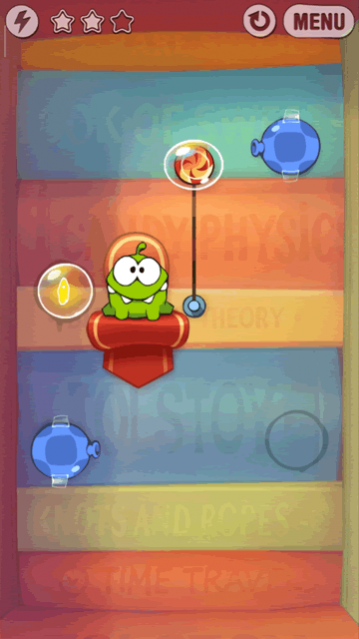 Cut the Rope: Experiments