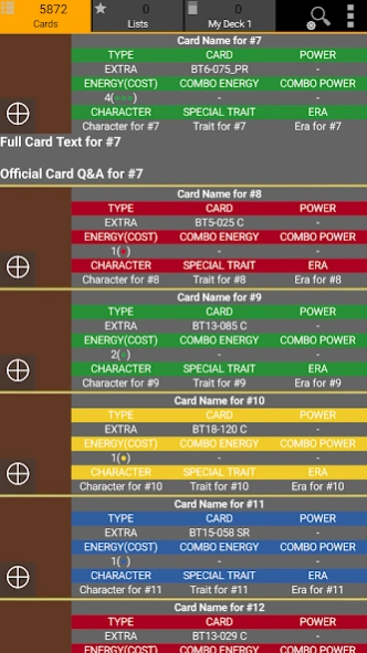 Database for Super Ball TCG 1.126 Free Download
