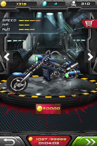 Review Screenshot - Motorcycle Game – Kill Zombies Using Flaming Swords and Chains