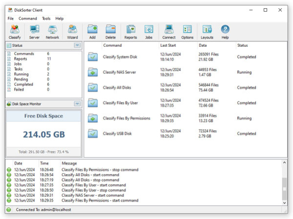 DiskSorter Server 18.2.26 Screenshot