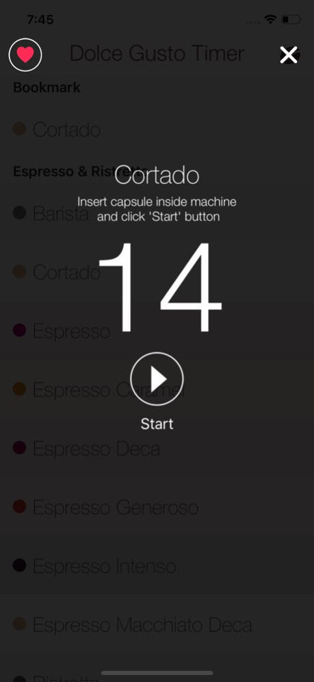 Dolce Gusto Timer 2.0.5 Screenshot