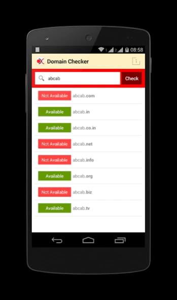 Domain Name Checker Screenshot