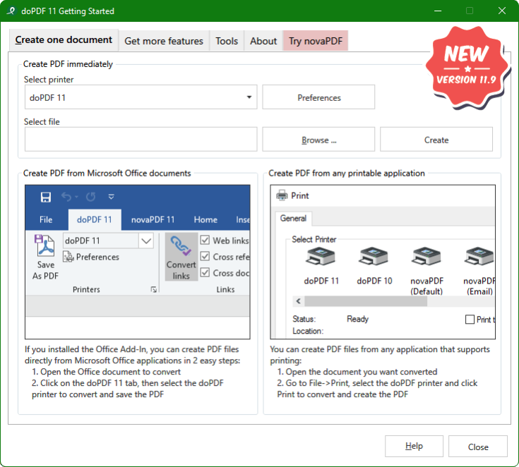 Review Screenshot - doPDF is a neat PDF creator